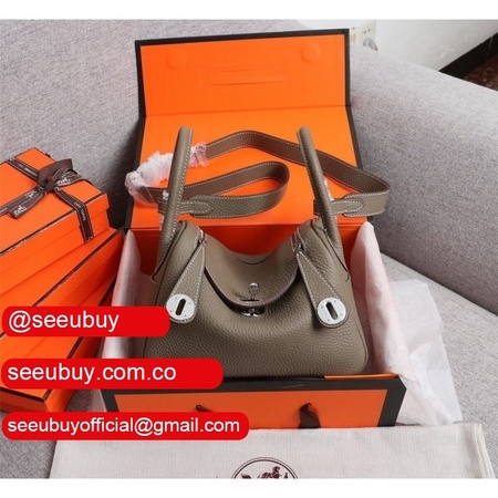 Replica Best Hermes Lindy Gray Taurillon Clemence