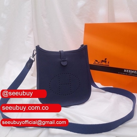 Replica Hermes Evelyne Navy blue TPM Mini Bags