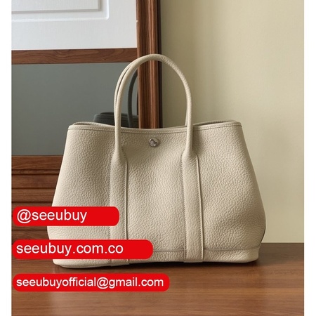 Replica hermes High Quality garden party 30 Off-white Bag