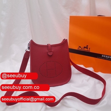 Replica Hermes Mini Evelyne TPM Bag Red