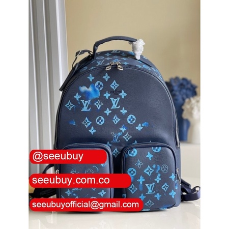 backpack multipocket other leathers m57841 blue bags