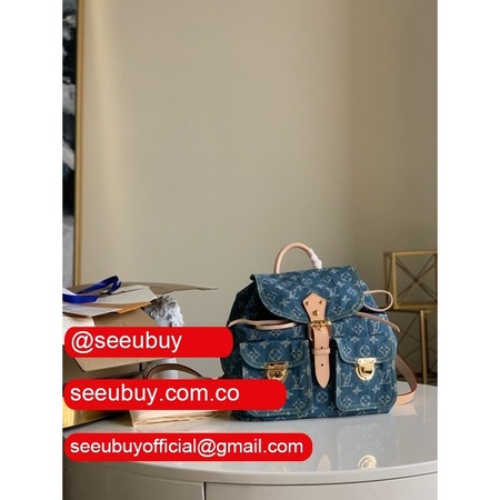 high quality designer replica m44460 denim dackpack bag