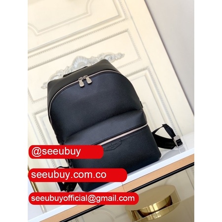 replica discovery backpack pm taiga leather m33450 black