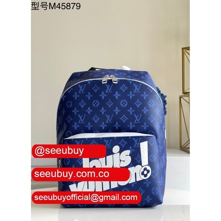 luxury cheap m45879 discovery backpack monogram other blue