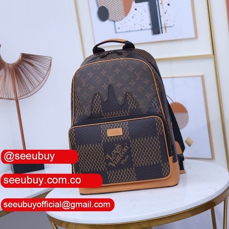 replica campus backpack monogram nigo n40380 bag