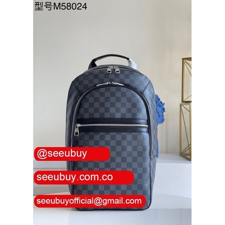 top replica michael backpack damier graphite canvas m58024 grey