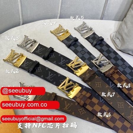 initiales monogram canvas 40mm belts