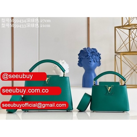 wholesale replica m59434/m59433 capucines green bag