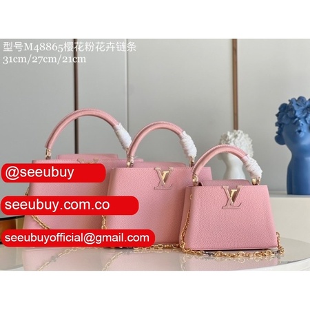 luxury replicas m48865 capucines pink uk bag