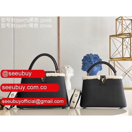 fashion replica 7 star m59073/m59267 black capucines bb handbags