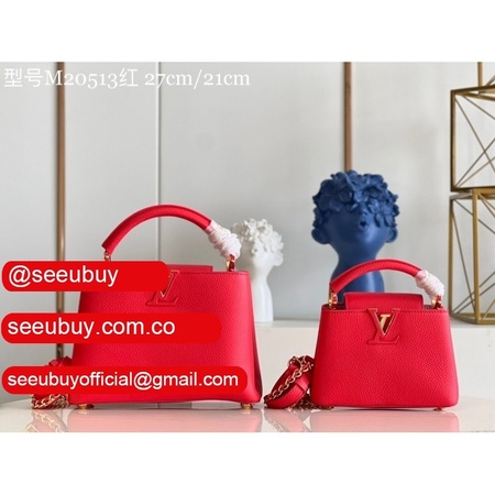 go designer replica capucines m20513 red bag