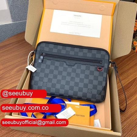 fake replica utility supple clutch damier graphite n60324 bag