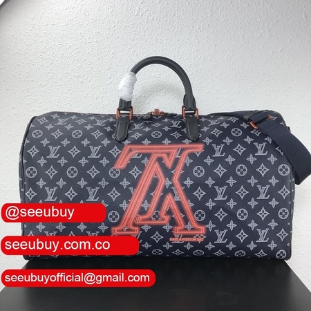 aaa+ keepall bandouliere monogram upside down canvas