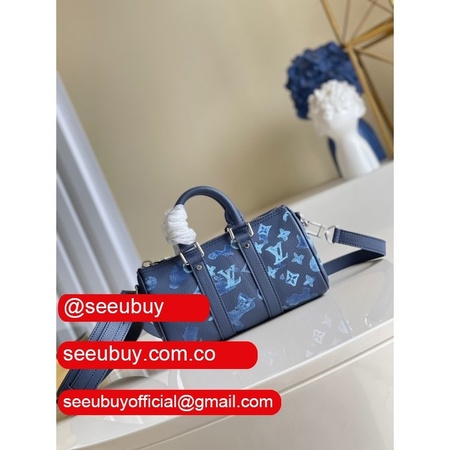 quality keepall xs other leathers m57844 blue replica bags