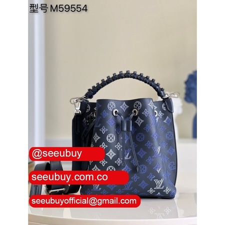 designer 1:1 replica muria mahina leather m59554 blue bag