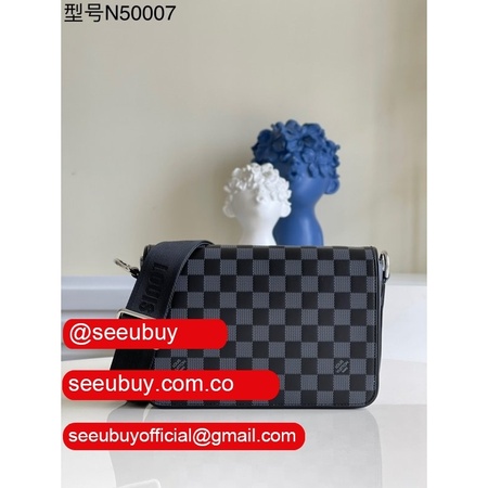 n50007 copy uk studio messenger damier infini leather grey bags