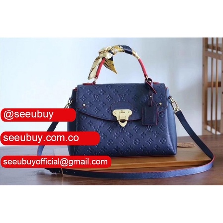 replica georges mm monogram empreinte leather m53945 blue