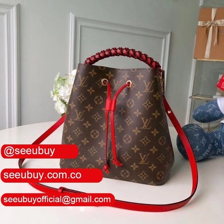 high quality replica monogram canvas leather handbag neonoe m43985