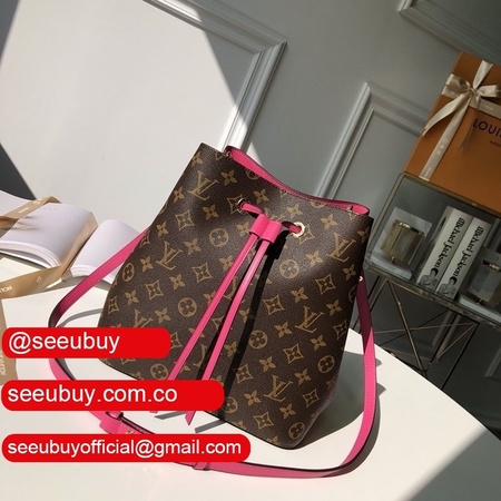 aaa+ monogram canvas and leather handbag neonoe m43570