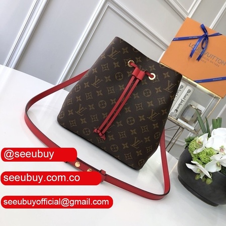 high quality monogram canvas leather handbag neonoe m44021