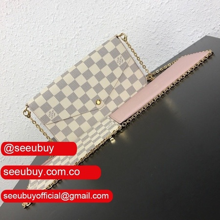 aaa+ knockoff monogram canvas felicie chain m61276