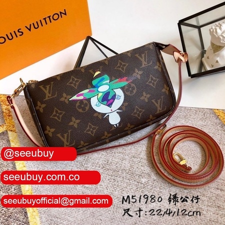 best auth monogram m51980 green pochette accesoir