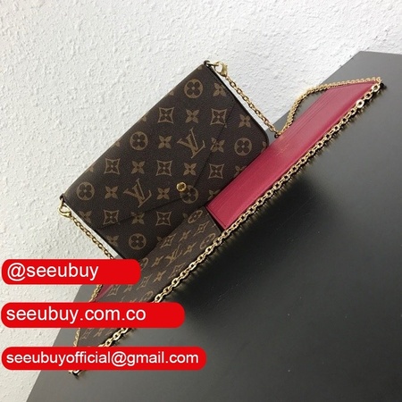 best uk monogram canvas felicie chain m61276