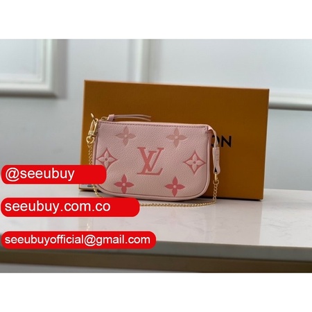 wholesale mini pochette accessoires monogram empreinte leather m80501 pink