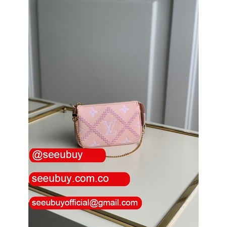 wholesale replica mini pochette accessoires pink m81140 bag