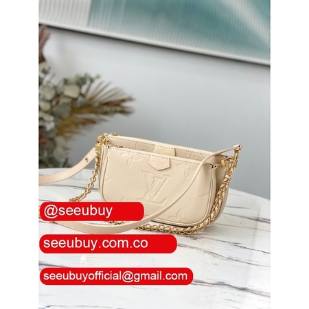 replicas m80447 multi pochette accessoires monogram empreinte cream leather