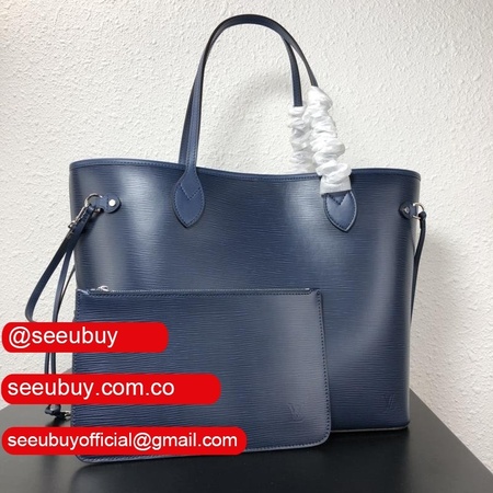 luxury neverfull mm epi leather bags blue