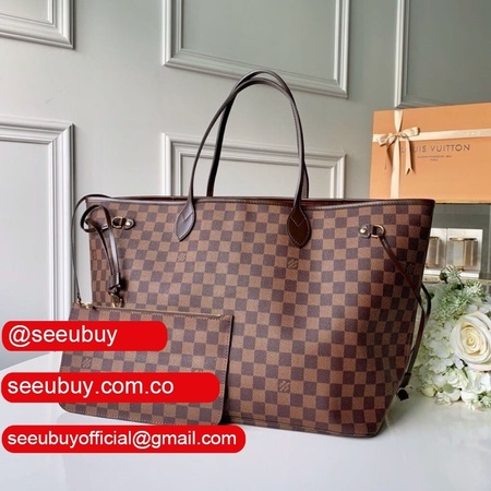 luxury neverfull m41357 gm damier ebene canvas