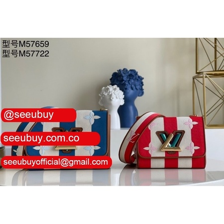 fashion replica m57659/m57722 twist pm other leathers blue/red handbag