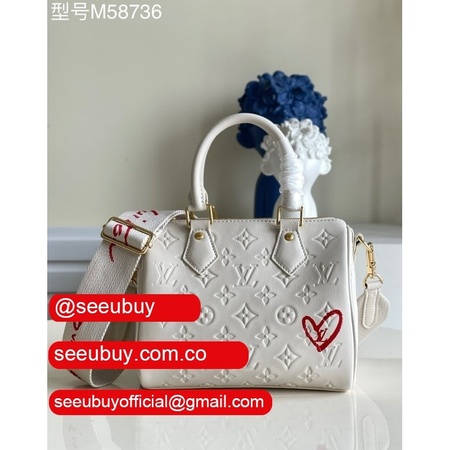 high quality replica speedy 22 white bag