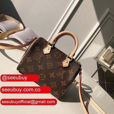 replica fashion nano speedy monogram m61252 marron handbags