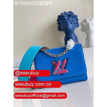 wholesale knockoff twist pm epi leather m50332 blue handbags