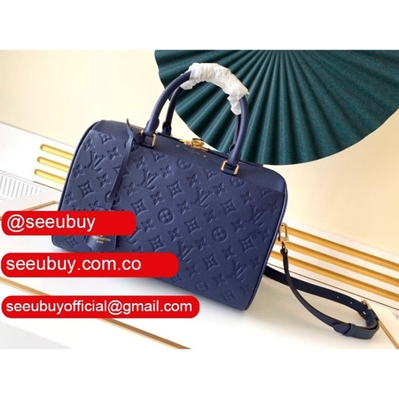 high quality fake speedy bandouliere bag 25 30cm monogram blue