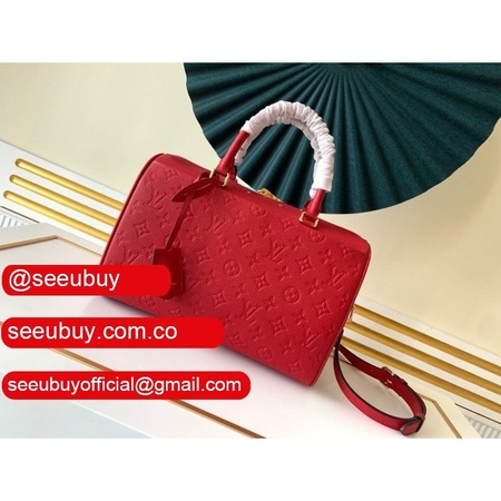 replica top quality speedy bandouliere bag 25 30cm monogram red