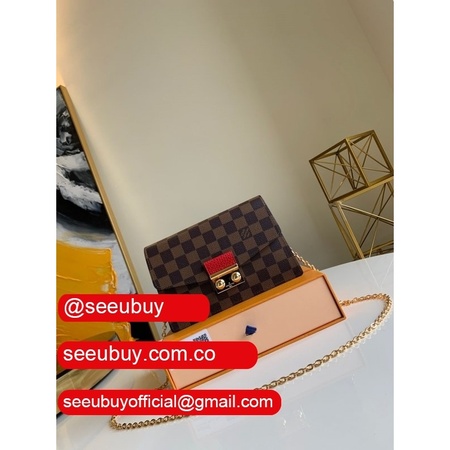 n60288 wholesale croisette chain wallet scarlet red