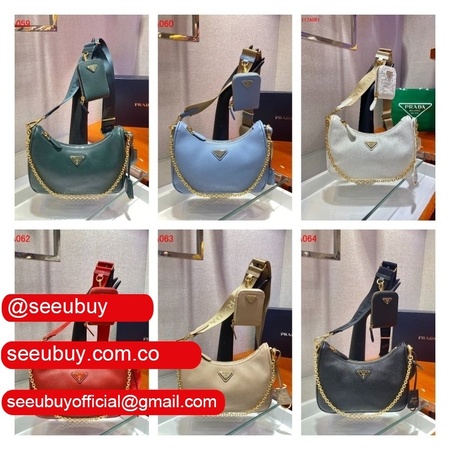 1:1 Clone Prada Replica Handbags Outlet Leather Hobo Re-Edition Online