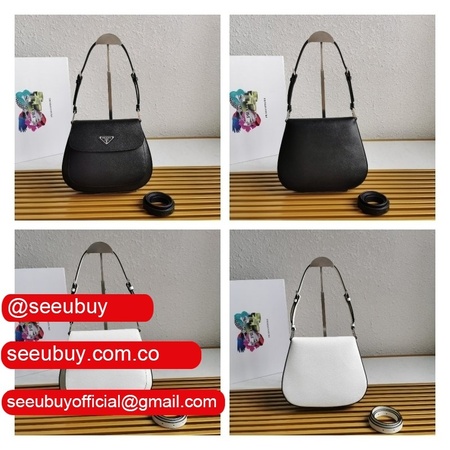 High Quality Prada Cleo Brushed Knockoff Leather Shoulder Bag