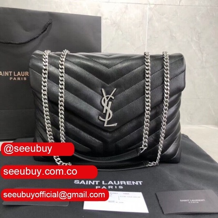 YSL Loulou 32cm Leather Bag Black