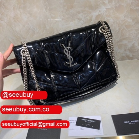 Replicas YSL Saint Laurent Loulou Puffer bag black quilted lambskin