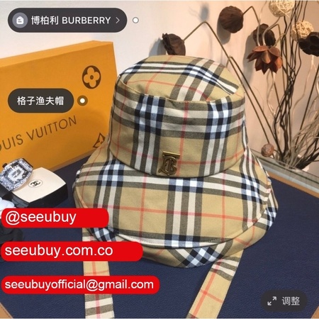 Best Burberry Plaid fisherman bucket AAA+ hat