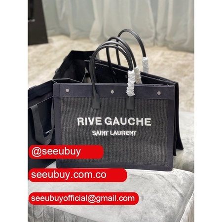 Best High Quality YSL replica Rive Gauche Large Tote Printed Canvas 509415 bags