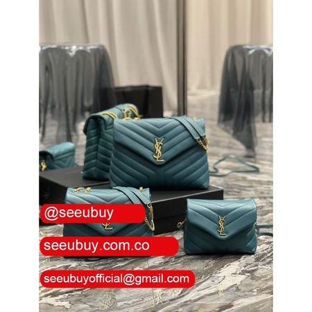 High Quality Designer Loulou Replica Saint Laurent Handbags Green Wholesale