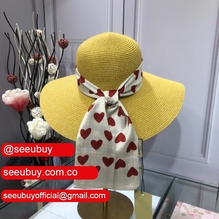 Replica Burberry Woven Straw Top Quality Yellow Hat