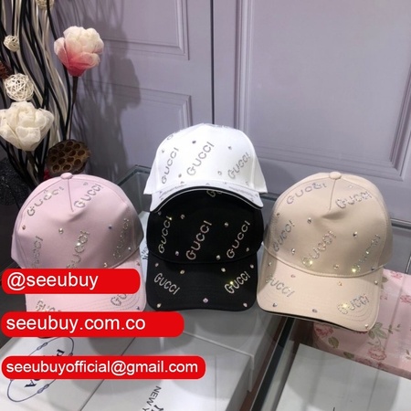 Fashion Gucci with diamond logo Baseball cap