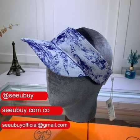 High Quality Christian Dior Blue and white porcelain hats