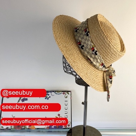 Gucci Replica 2020 Mickey Ribbon Raffia UK Hat